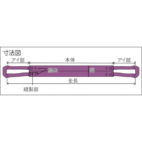 TRUSCO ワイドソフトスリング 85mm